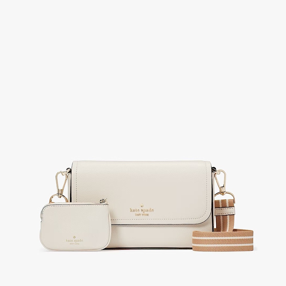 Kate Spade Rosie Flap Crossbody In Parchment Multi